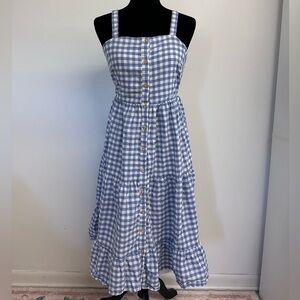 Shabby Chic Blue and White Gingham Dress